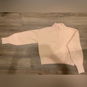 & Other Stories Mock Neck Sweater- color is Blush/ Pink